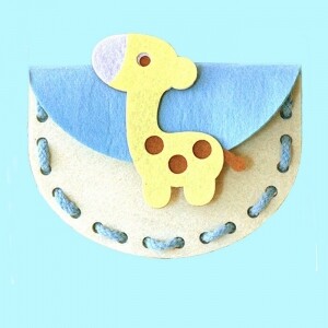 펠트실꿰기/펠트가방만들기(하늘/기린)