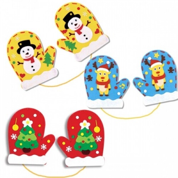 DIY 크리스마스 펠트 장갑 (3종 택1)