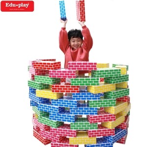 [에듀플레이] 종이벽돌블록(대) 오색 20Pcs
