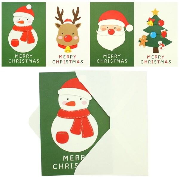 뜯어만들기! 크리스마스카드 4종세트