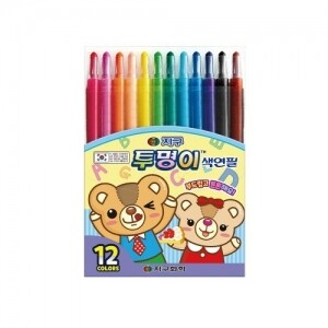투명이색연필/12색/샤프식