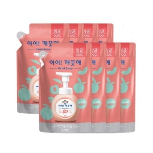 아이깨끗해 핸드워시 복숭아 리필 200ml x 8개 / 모이스처, 거품형 손세정제