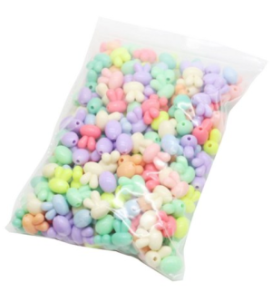 파티드레싱 캔디 컬러 토끼 모양 비즈 세트 250g