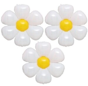 조이파티 데이지 풍선 대형 80cm, 화이트, 3개 - 로켓배송