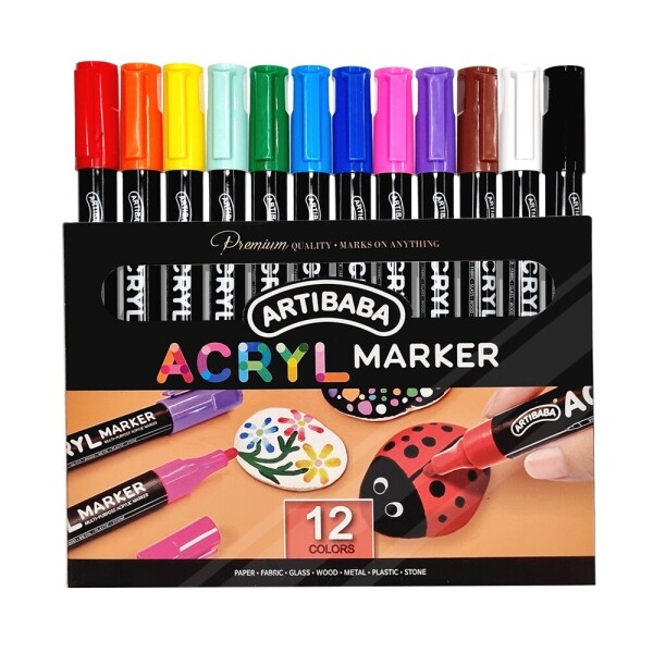 [산타가 준비한 크리스마스 기획전] ★1+1특가★ 아티바바 아크릴마카 12색