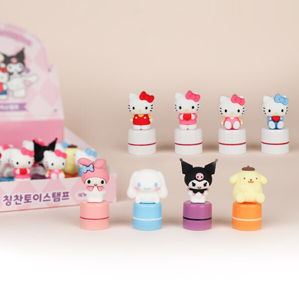 산리오 캐릭터즈 칭찬 토이 스탬프 16개 1갑 할인구성