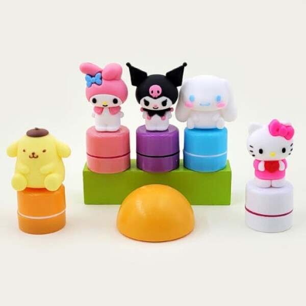 산리오 캐릭터즈 칭찬 토이 스탬프 16개 1갑 할인구성