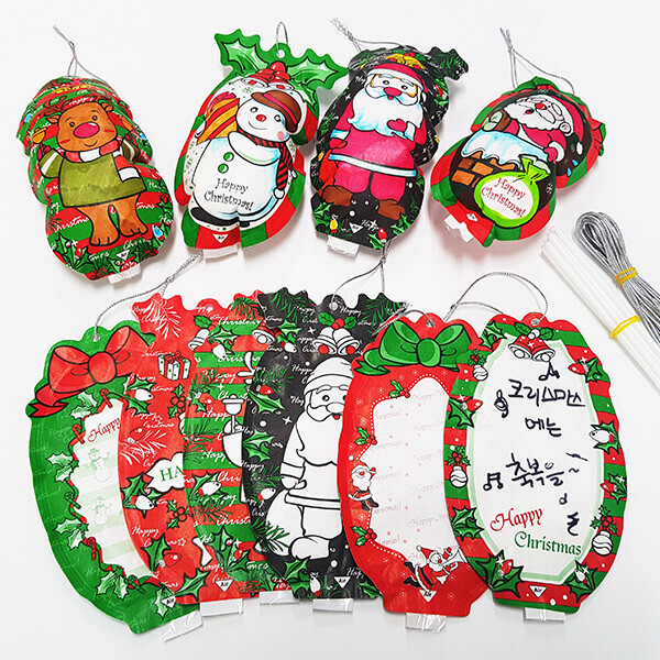크리스마스 카드 메세지 풍선 12입