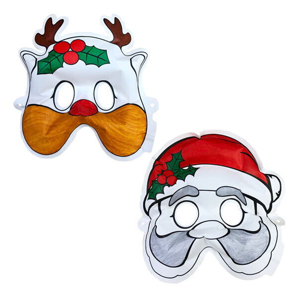 루돌프&산타 풍선가면 10입