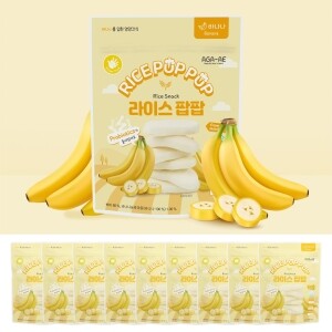 아가애 라이스팝팝 바나나 10개 세트