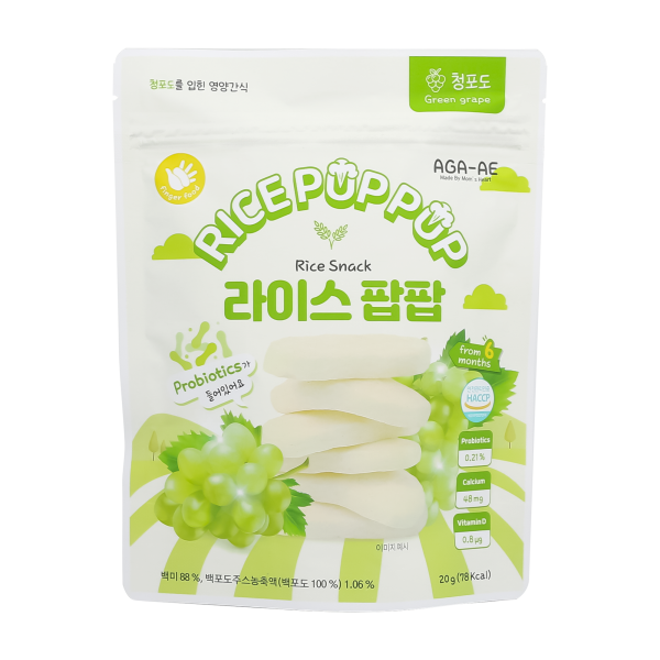 아가애 라이스팝팝 청포도 10개 세트