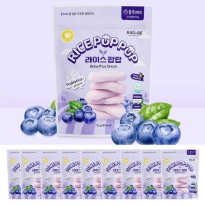 아가애 라이스팝팝 블루베리 10개 세트