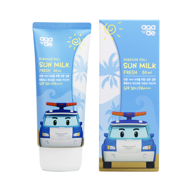아가애 로보카 폴리 썬밀크 프레쉬 80ml 키즈 선크림