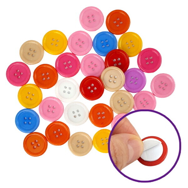 [만들기대장]접착단추20파이-10개-색상혼합