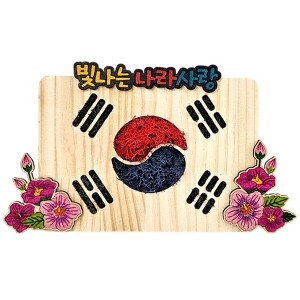 [만들기대장]스칸디아모스 태극기액자
