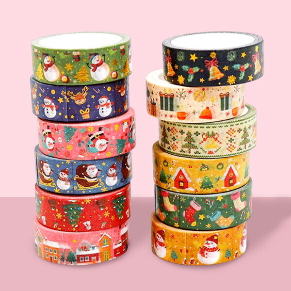 [만들기대장]겨울 크리스마스 마스킹테이프(12종-1개랜덤발송)