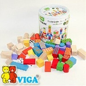 [본사]원목칼라블럭(50PCS)