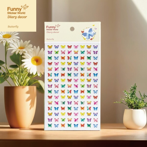 퍼니스티커 C590P 나비 PVC 다이어리데코 스티커