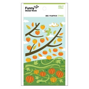 [가을/추석놀이 기획전] 퍼니스티커 865 PUMPKIN 호박 펠트 스티커