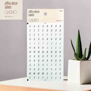 퍼니스티커 PT-001 ABCEDFG 알파벳 PET 오피스데코 스티커