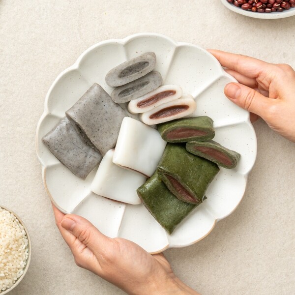 떡미당 앙꼬절편 3종(하얀, 쑥, 흑임자) 390g