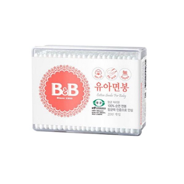 비앤비 유아용 면봉 사각200