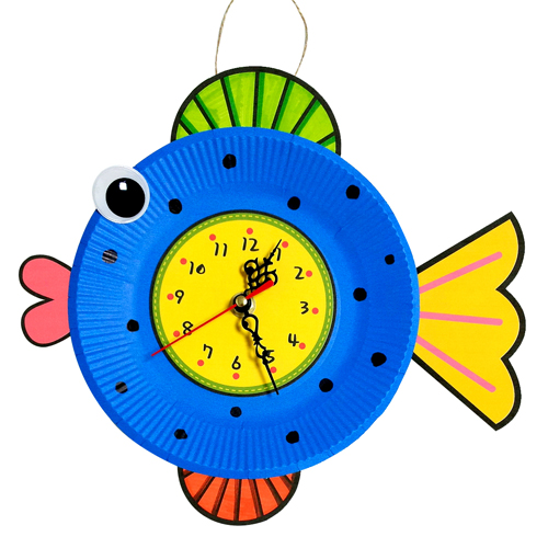 [만들기]종이접시 물고기시계 만들기